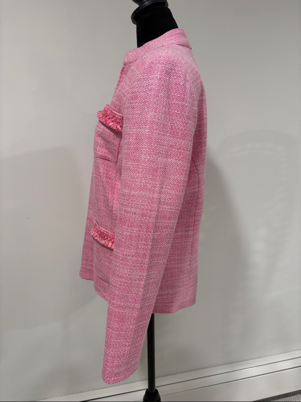 St. John Sport by Marie Gray Pink Tweed Zip-Front Jacket - Picture 6 of 9